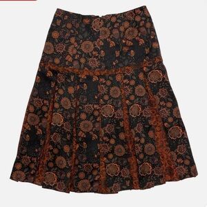 Hanley Mellon Women's Godet Carwash Skirt 4 Black